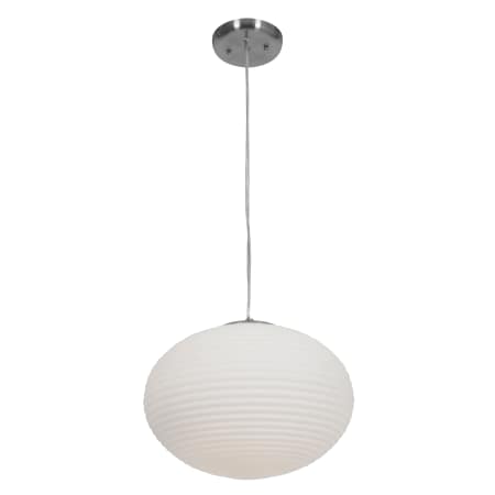 A large image of the Access Lighting C50180-CFL Brushed Steel / Opal