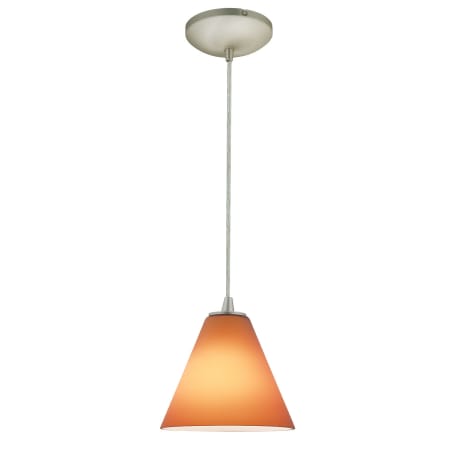 A large image of the Access Lighting 28134 Brushed Steel / Amber