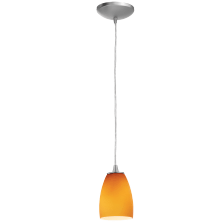 A large image of the Access Lighting 28140 Brushed Steel / Amber