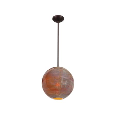 A large image of the Access Lighting 23640 Bronze / Silver Amber Opaline