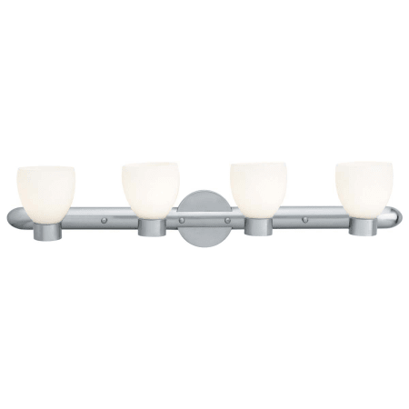 A large image of the Access Lighting 23904 Brushed Steel / Opal