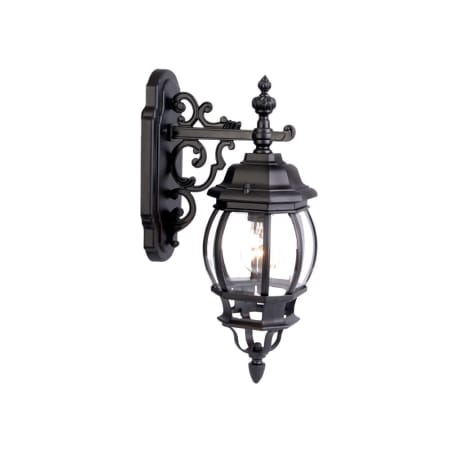 A large image of the Acclaim Lighting 5155 Matte Black / Clear Beveled Glass