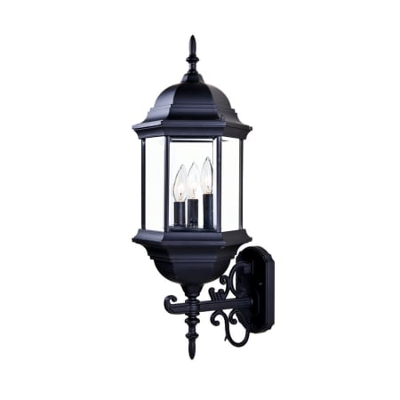 A large image of the Acclaim Lighting 5180 Matte Black / Clear Beveled Glass