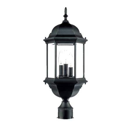A large image of the Acclaim Lighting 5187 Matte Black / Clear Beveled Glass