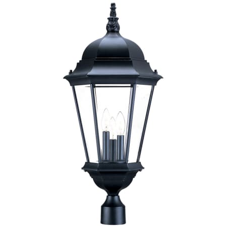 A large image of the Acclaim Lighting 5208 Matte Black / Clear Beveled Glass