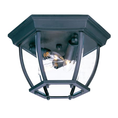 A large image of the Acclaim Lighting 5602 Matte Black / Clear Beveled Glass