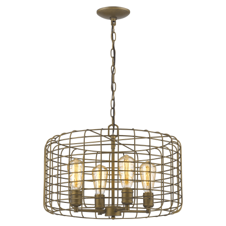 A large image of the Acclaim Lighting IN11330 Acclaim Lighting-IN11330-Light On - Raw Brass