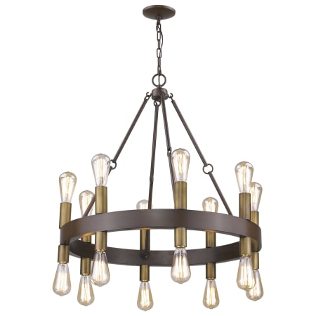 A large image of the Acclaim Lighting IN11385 Acclaim Lighting-IN11385-Light On - Faux Wood