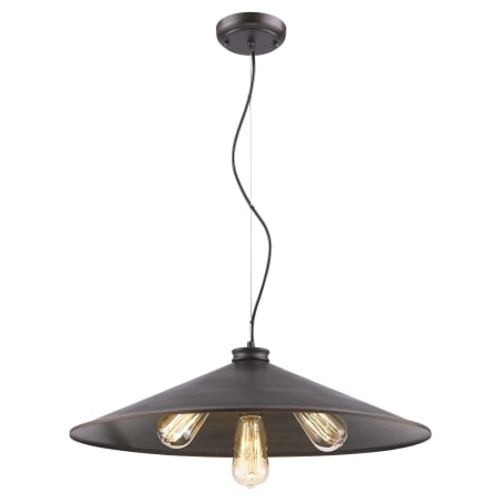 A large image of the Acclaim Lighting IN31146 Acclaim Lighting-IN31146-Light On - Oil Rubbed Bronze