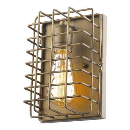 A large image of the Acclaim Lighting IN41333 Acclaim Lighting-IN41333-Light On - Raw Brass