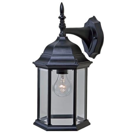 A large image of the Acclaim Lighting 5181 Matte Black / Clear Beveled Glass