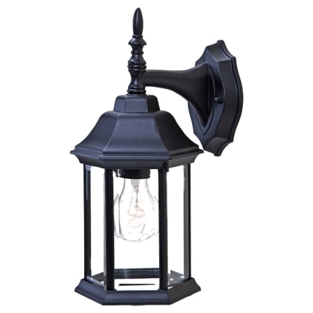 A large image of the Acclaim Lighting 5182 Matte Black / Clear Beveled Glass