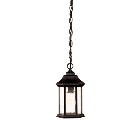 A large image of the Acclaim Lighting 5185 Matte Black / Clear Seeded Glass