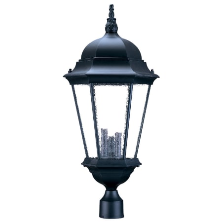A large image of the Acclaim Lighting 5208 Matte Black / Clear Seeded Glass