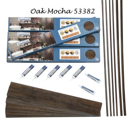 A large image of the ACP 540-WATERPROOF-WOODLOOK-TILE-KIT Oak Mocha 53382