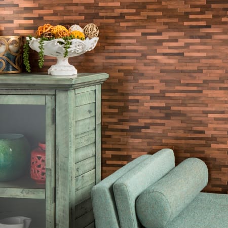 A large image of the ACP A50-PEEL-STICK-MOSAIC-TILE Lifestyle - Aged Copper