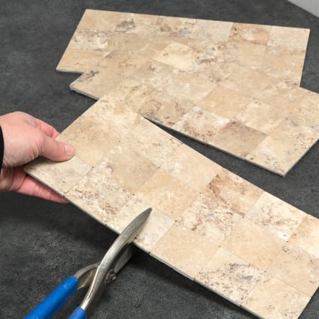 A large image of the ACP AC-COLLAGE-SQUARE-KIT Aged Travertine - Install