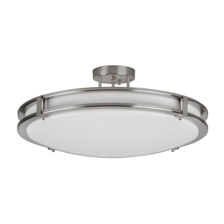 A large image of the AFX CAC142400L5AJD1 Satin Nickel / White