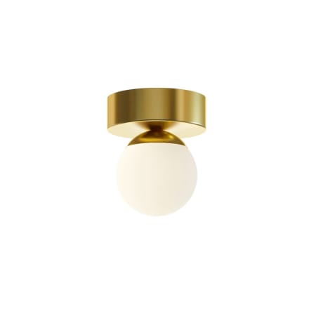 A large image of the AFX PRLF05L30D1 Satin Brass / White