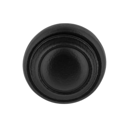 A large image of the Ageless Iron 600929 Black Rustic Iron Cabinet Knob - Front
