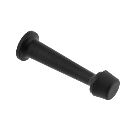 A large image of the Ageless Iron 600944-DOOR-STOP Black Door Stop - Angled View