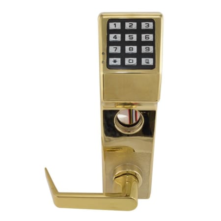 A large image of the Alarm Lock DL3500CR Polished Brass