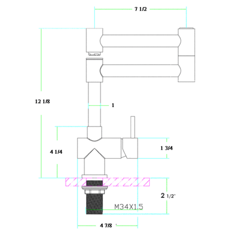 A large image of the ALFI brand AB2038 Alternate Image