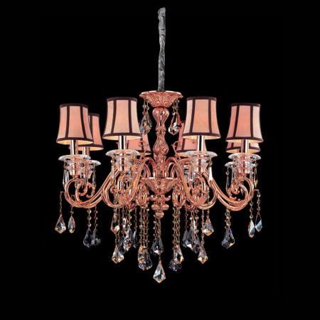 A large image of the Allegri 10343 Rose Gold / 24K / Golden Teak Swarovski Crystals