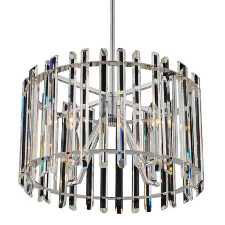A large image of the Allegri 36855 Polished Chrome / Clear Firenze