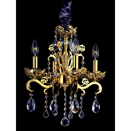 A large image of the Allegri 10036 18K Gold with Clear Swarovski Elements Crystals