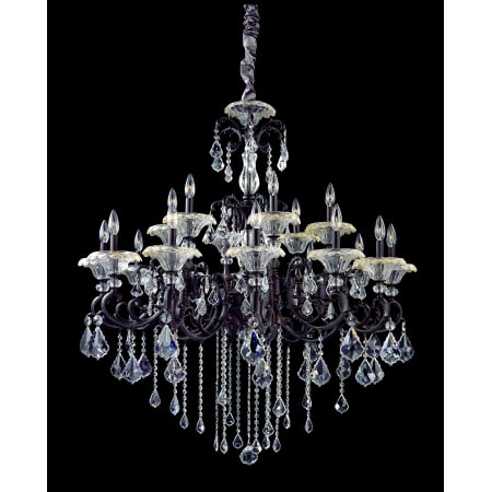 A large image of the Allegri 10218 Sienna Bronze with Clear Crystals