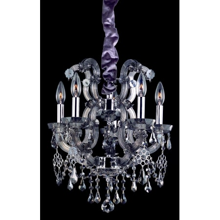A large image of the Allegri 10314 Chrome with Smoke Fleet Argentine Crystals