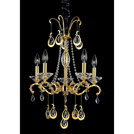 A large image of the Allegri 10336 18K Gold with Clear Swarovski Elements Crystals