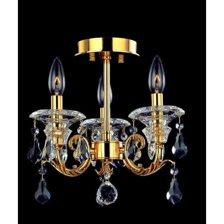 A large image of the Allegri 10340 Antique Brass with Clear Crystals