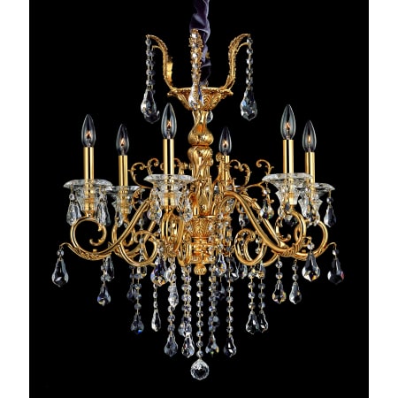 A large image of the Allegri 10345 Antique Brass with Clear Crystals