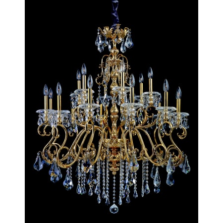 A large image of the Allegri 10347 Antique Brass with Clear Crystals