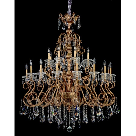 A large image of the Allegri 10348 Brass Patina with Clear Crystals