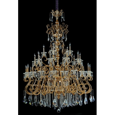 A large image of the Allegri 10349 Antique Brass with Clear Crystals