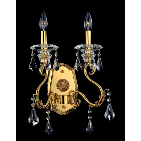 A large image of the Allegri 10352 Antique Brass with Clear Crystals