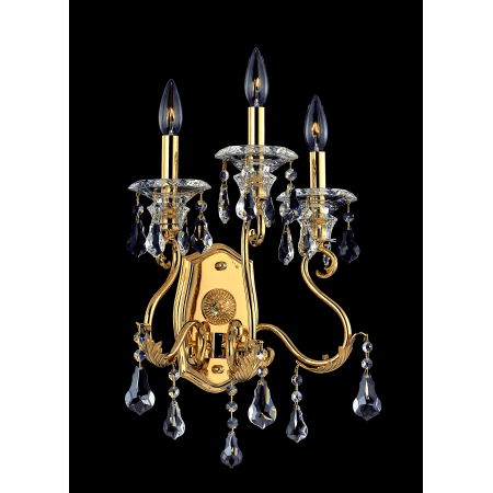 A large image of the Allegri 10353 Antique Brass with Clear Crystals