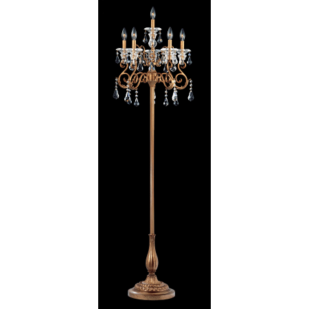 A large image of the Allegri 10359 Brass Patina with Clear Crystals