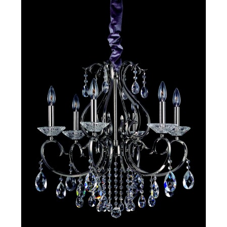 A large image of the Allegri 10367 Black Pearl with Clear Swarovski Crystals