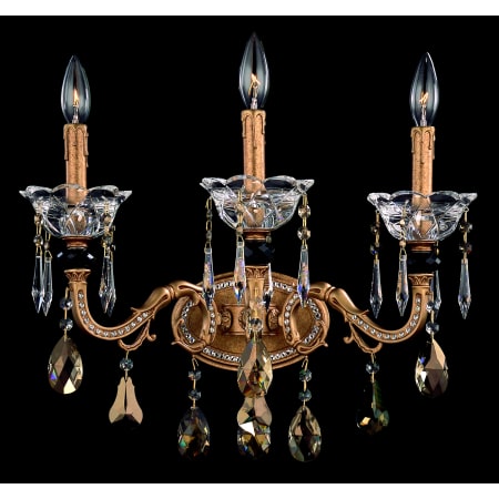 A large image of the Allegri 10443 Brass Patina with Swarovski Crystals