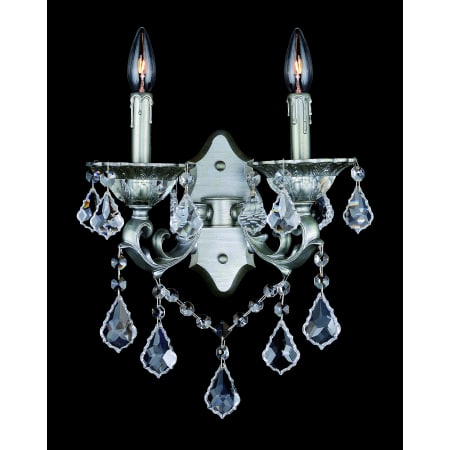 A large image of the Allegri 10592 Antique Silver with Clear Crystals