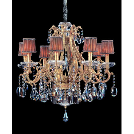 A large image of the Allegri 10617 Brass Patina with Firenze Mix Crystals