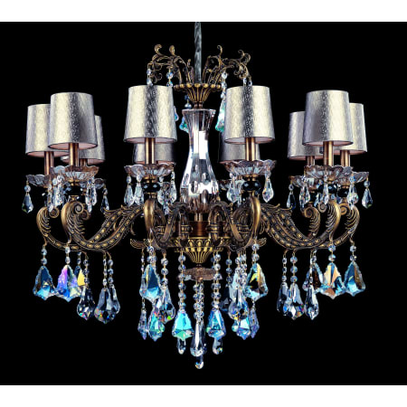 A large image of the Allegri 10659 Aged Bronze with Firenze Mix Crystals