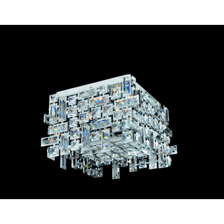 A large image of the Allegri 11193 Chrome with Clear Crystals