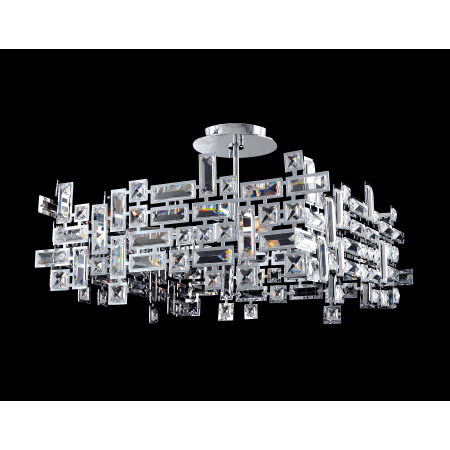 A large image of the Allegri 11196 Chrome with Clear Crystals