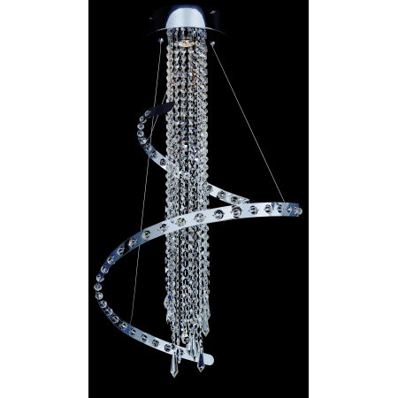 A large image of the Allegri 11286 Chrome with Clear Crystals