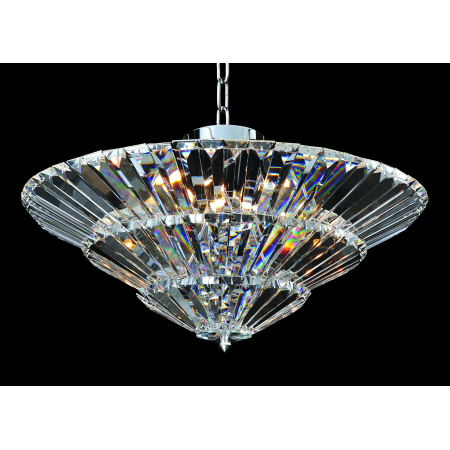 A large image of the Allegri 11427 Chrome with Clear Crystals